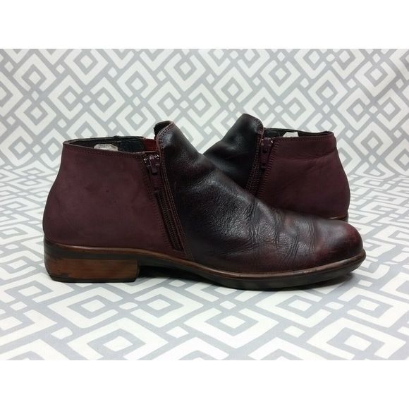 NAOT Helm Side-Zip Ankle Booties Leather Boots 9 - Picture 4 of 12